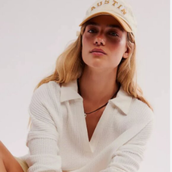 new FREE PEOPLE We The Free Travis Polo/Ivory 252 - Picture 12 of 12